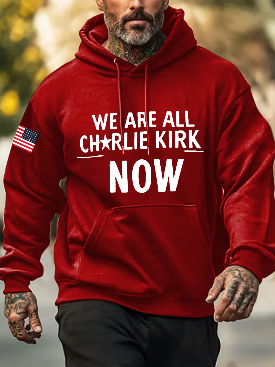 Men's A True Patriot Printed Casual Hoodie-America250