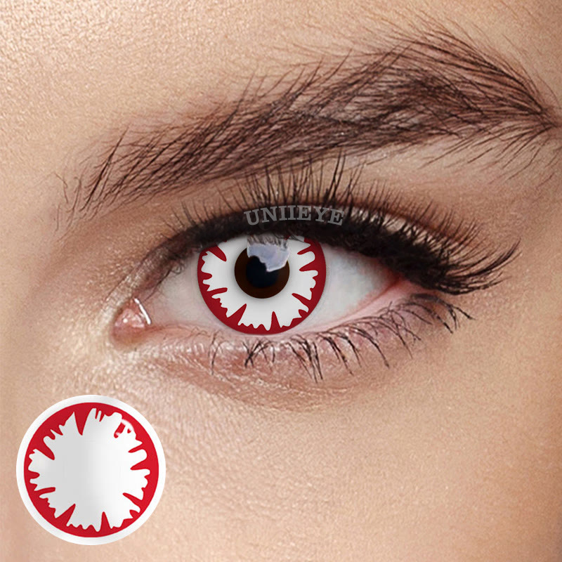 Uniieye Incubus Red Prescription Cosplay Colored Contact Lenses-UNIIEYE