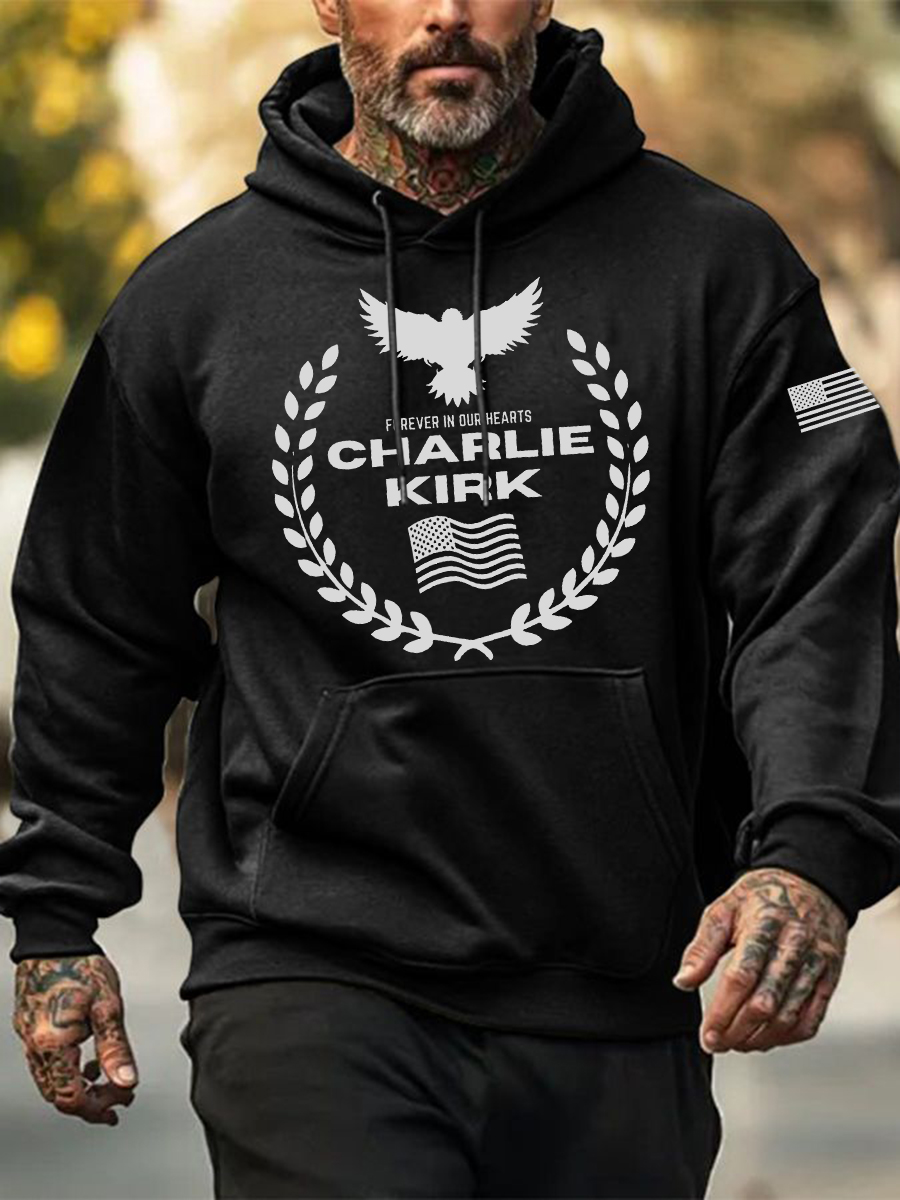 Men's patriotic print hoodie-America250