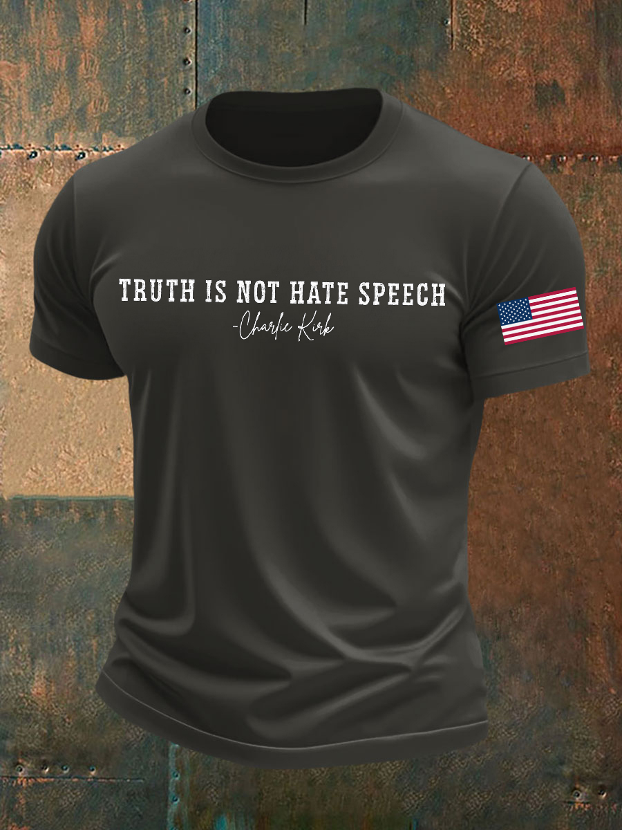 Men's Truth Is Not Hate Speech Printed T-shirt-America250