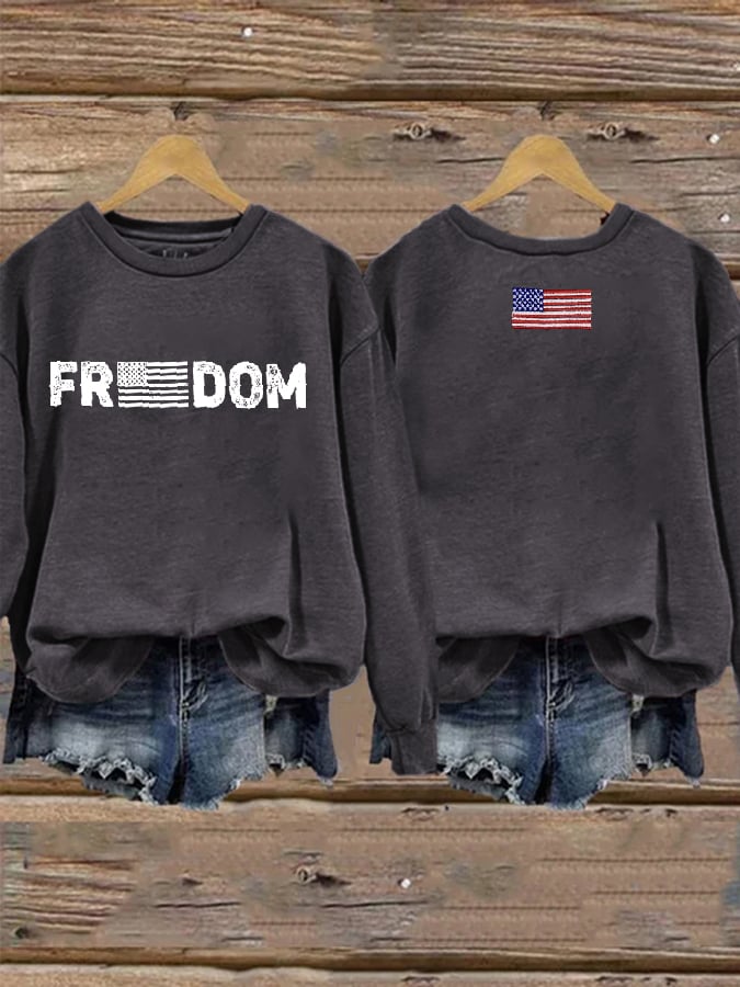 Women's Hot Casual Printed Sweatshirt-America250