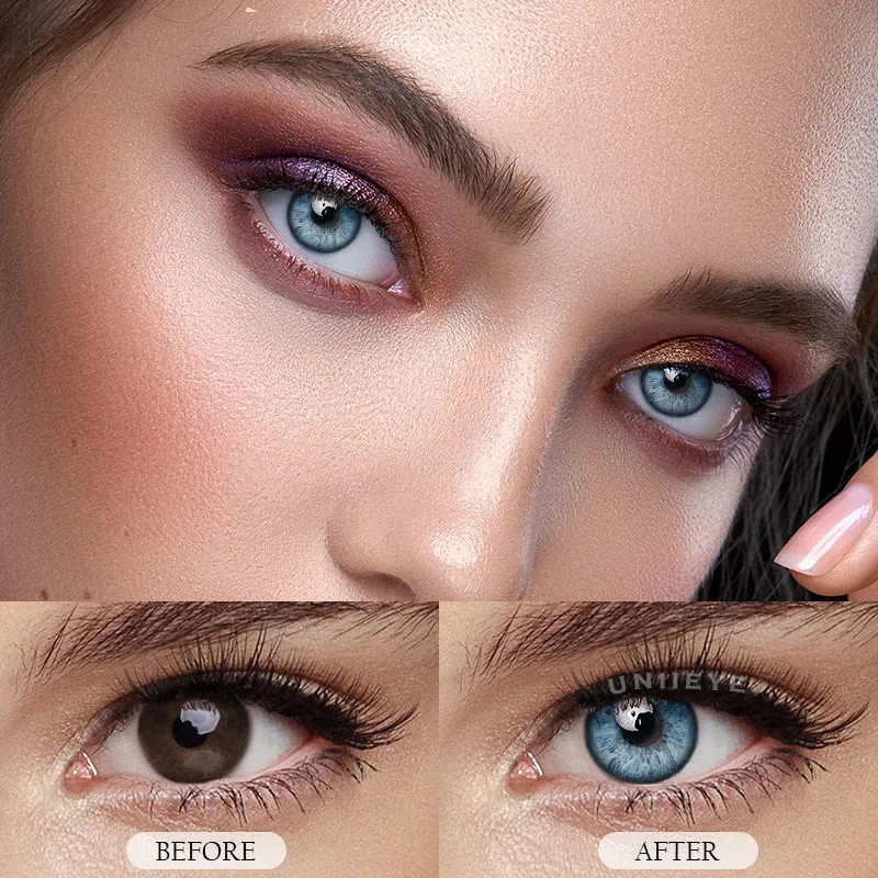 Uniieye Barbie Taylor Blue Prescription Colored Contact Lenses