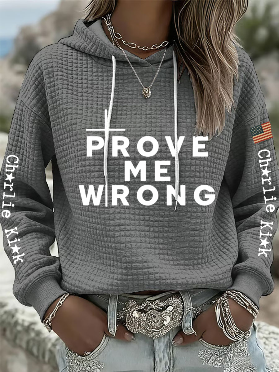 Women's prove me wrong hoodies-America250