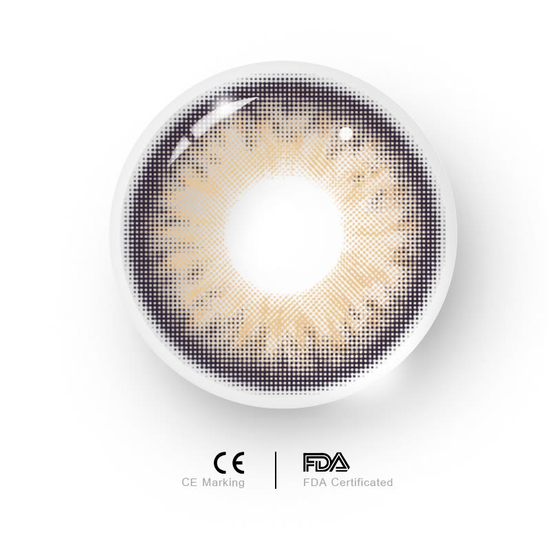 Uniieye Sicilian Brown Prescription Colored Contact Lenses-UNIIEYE