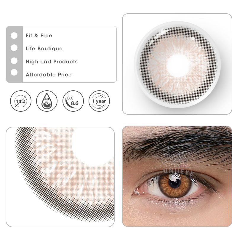 Uniieye Nordic DNA Brown Men Colored Contact Lenses