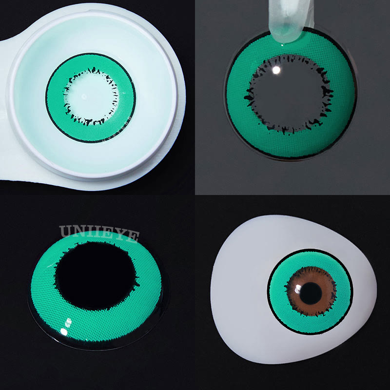 Uniieye Elements Green Prescription Cosplay Colored Contact Lenses-UNIIEYE