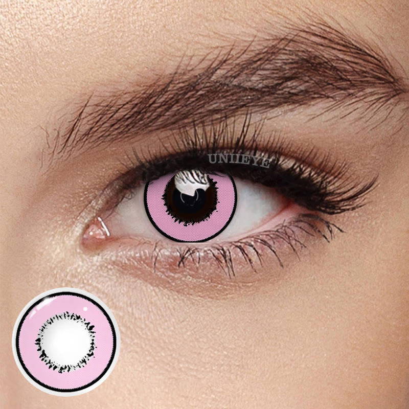 Uniieye Elements Pink Prescription Cosplay Colored Contact Lenses-UNIIEYE