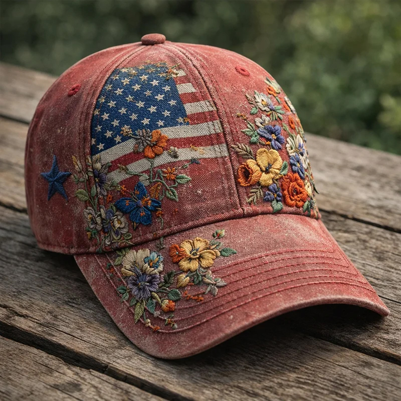 🏆Hand-Embroidered Artisan Cap💖US 250th Anniversary Casual Hat-America250