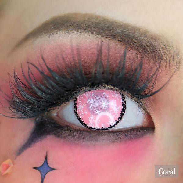 Coral Pink Cosplay Contact Lenses