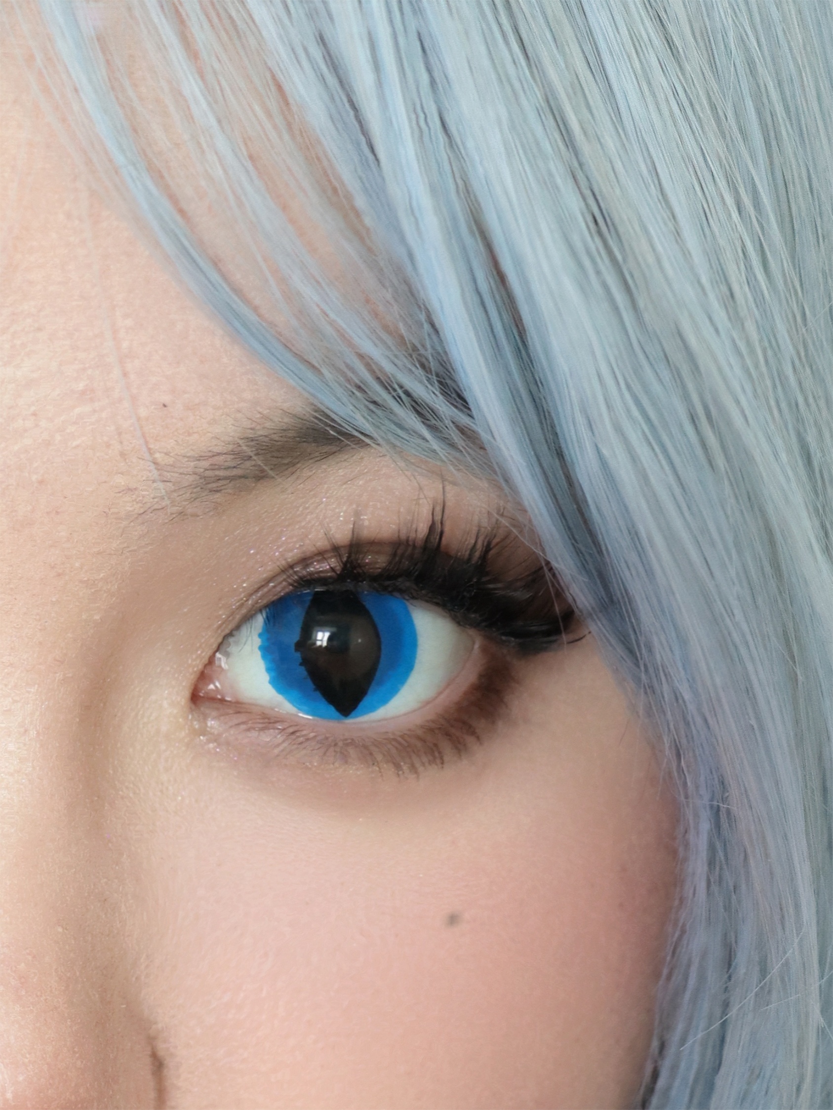 Uniieye Cat Eye Blue Halloween Cosplay Colored Contact Lenses | 1 Year