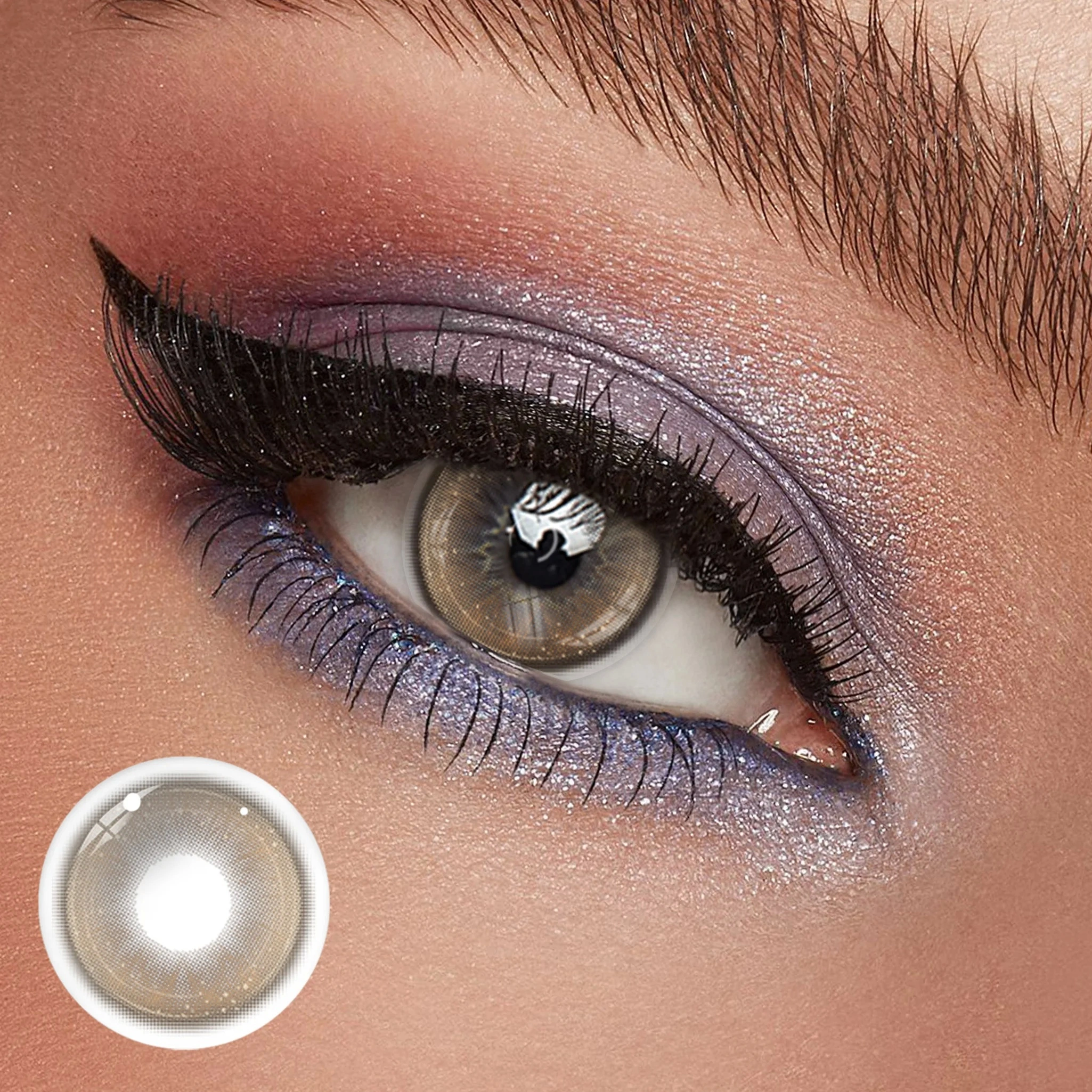 Uniieye Ombre Nomade Brown Prescription Colored Contact Lenses | 1 Year