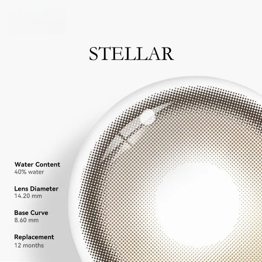 Uniieye Stellar Brown Prescription Colored Contact Lenses | 1 Year