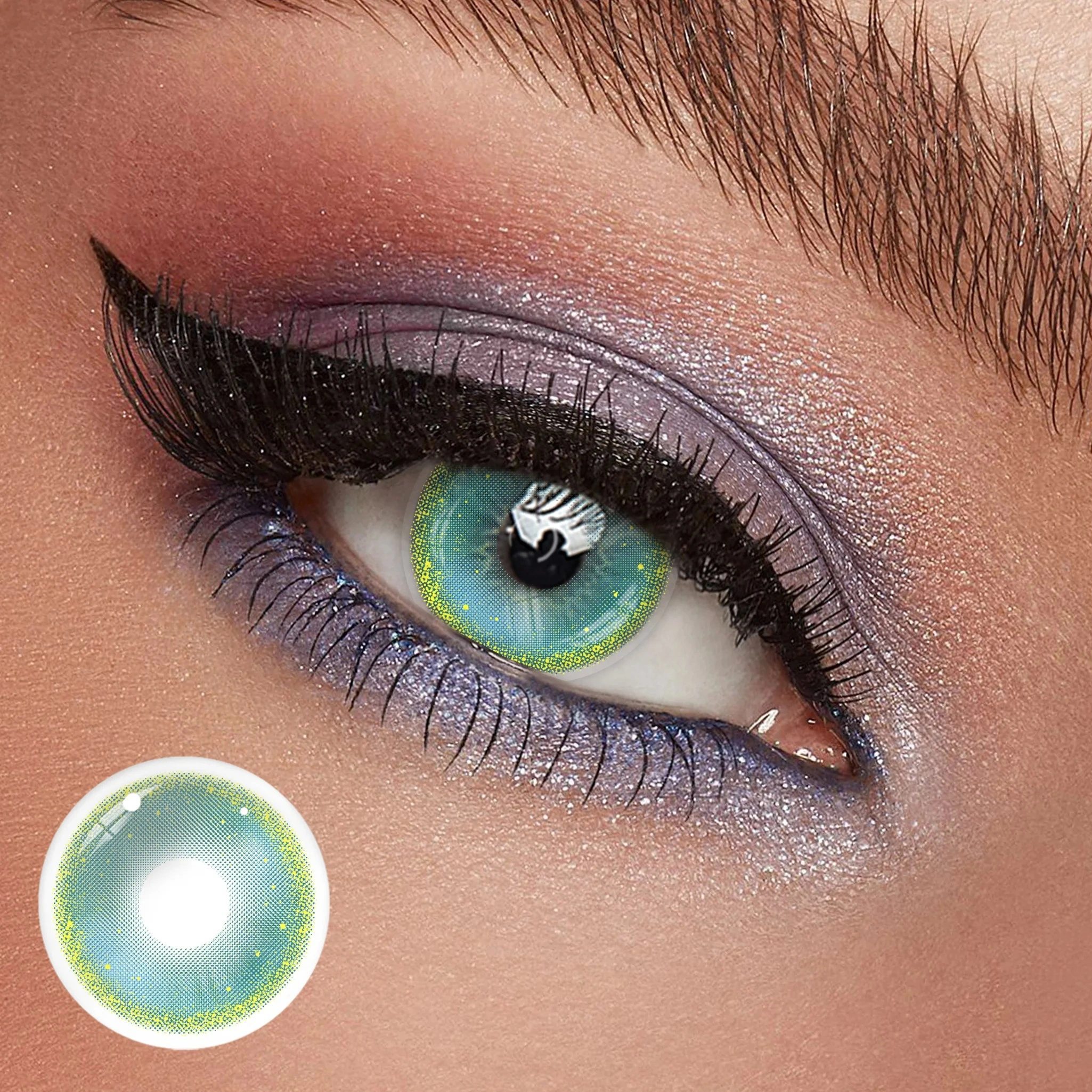 Uniieye City of Stars Green Colored Contact Lenses | 1 Year