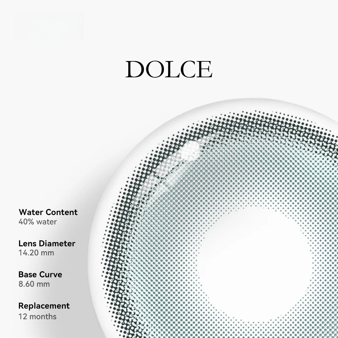 Uniieye Dolce Green Prescription Colored Contact Lenses | 1 Year