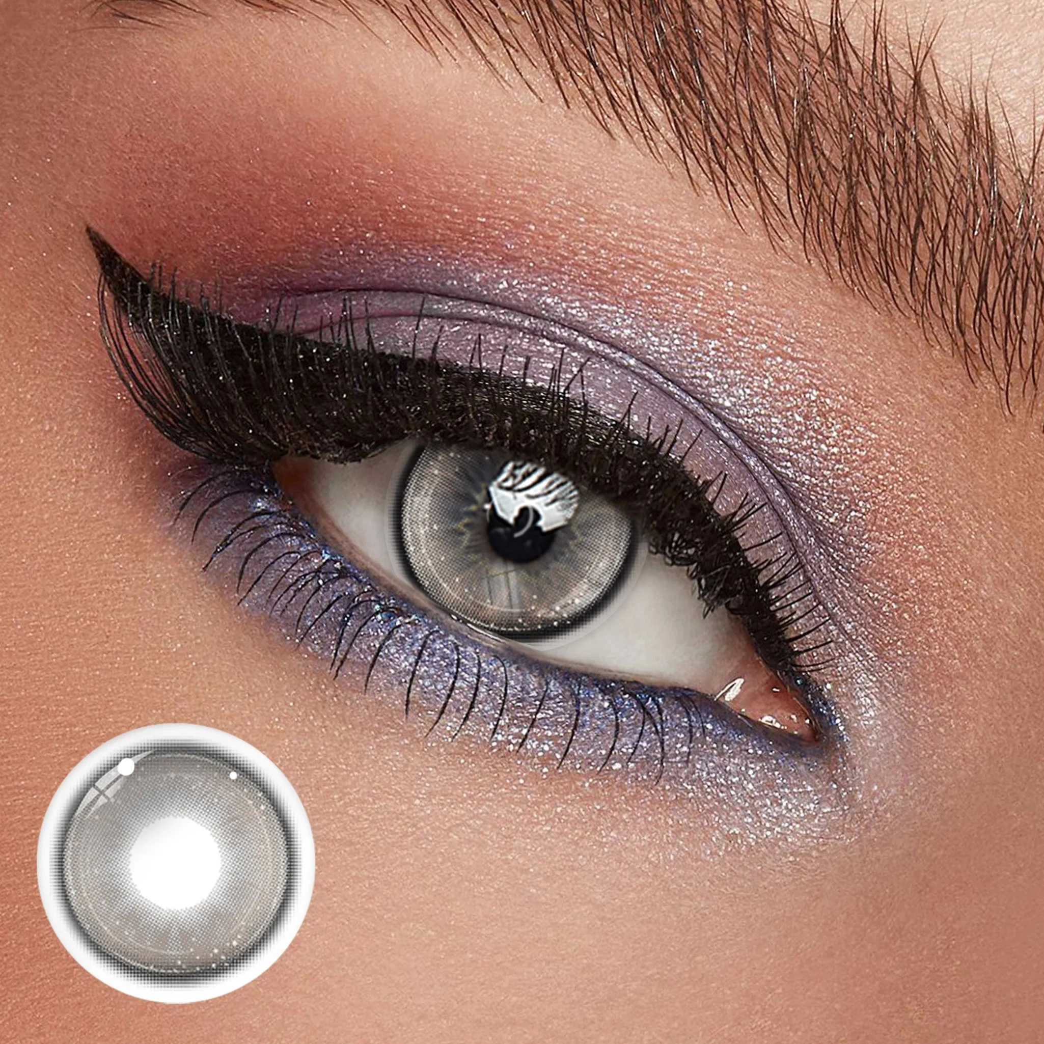 Uniieye Ombre Nomade Grey Prescription Colored Contact Lenses | 1 Year