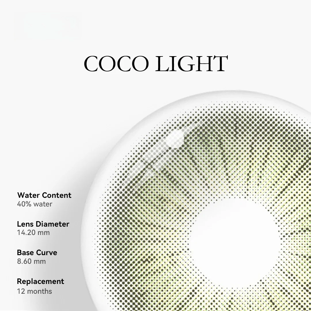 Uniieye Coco Light Oliver Prescription Colored Contact Lenses | 1 Year
