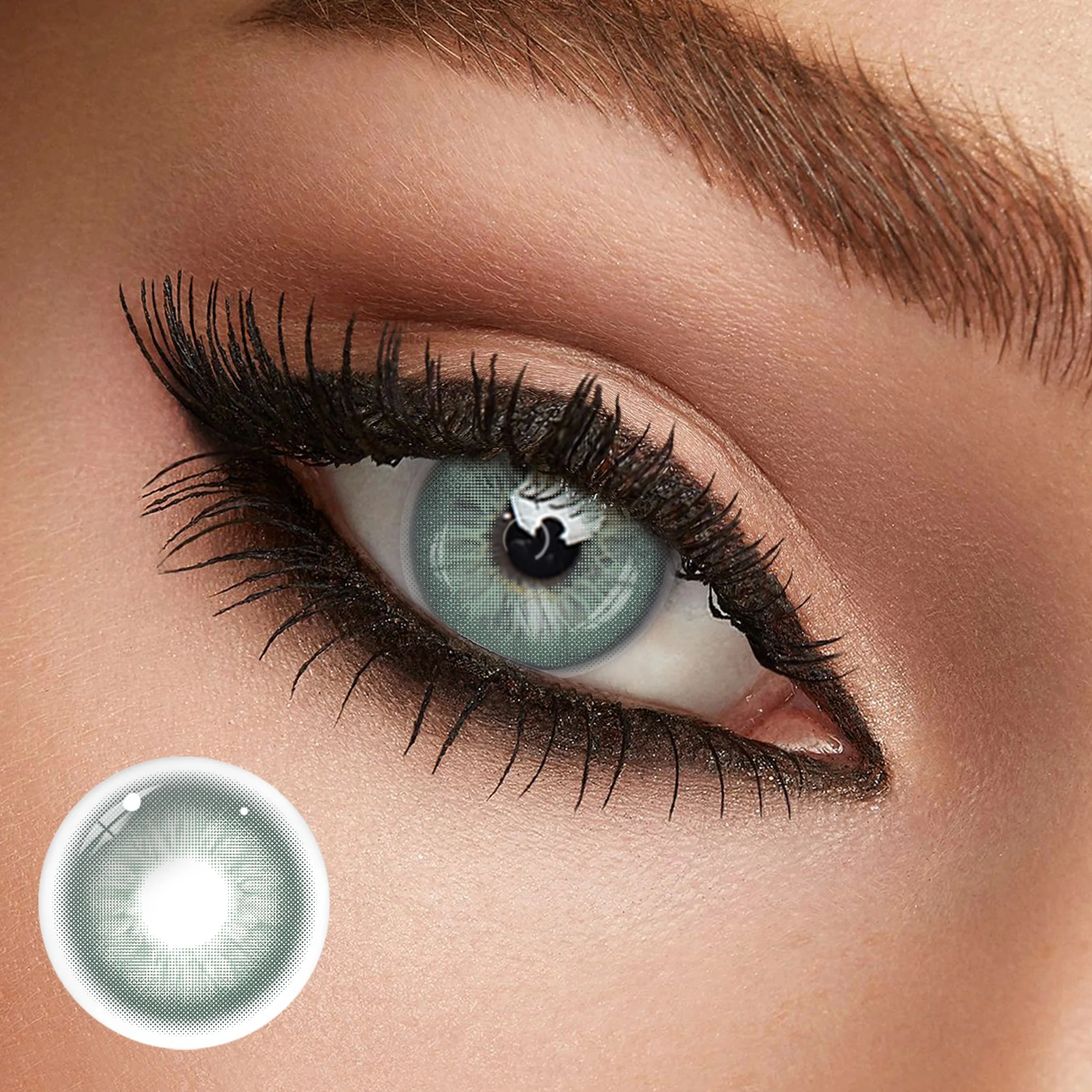 Uniieye Vogue Green Prescription Colored Contact Lenses | 1 Year