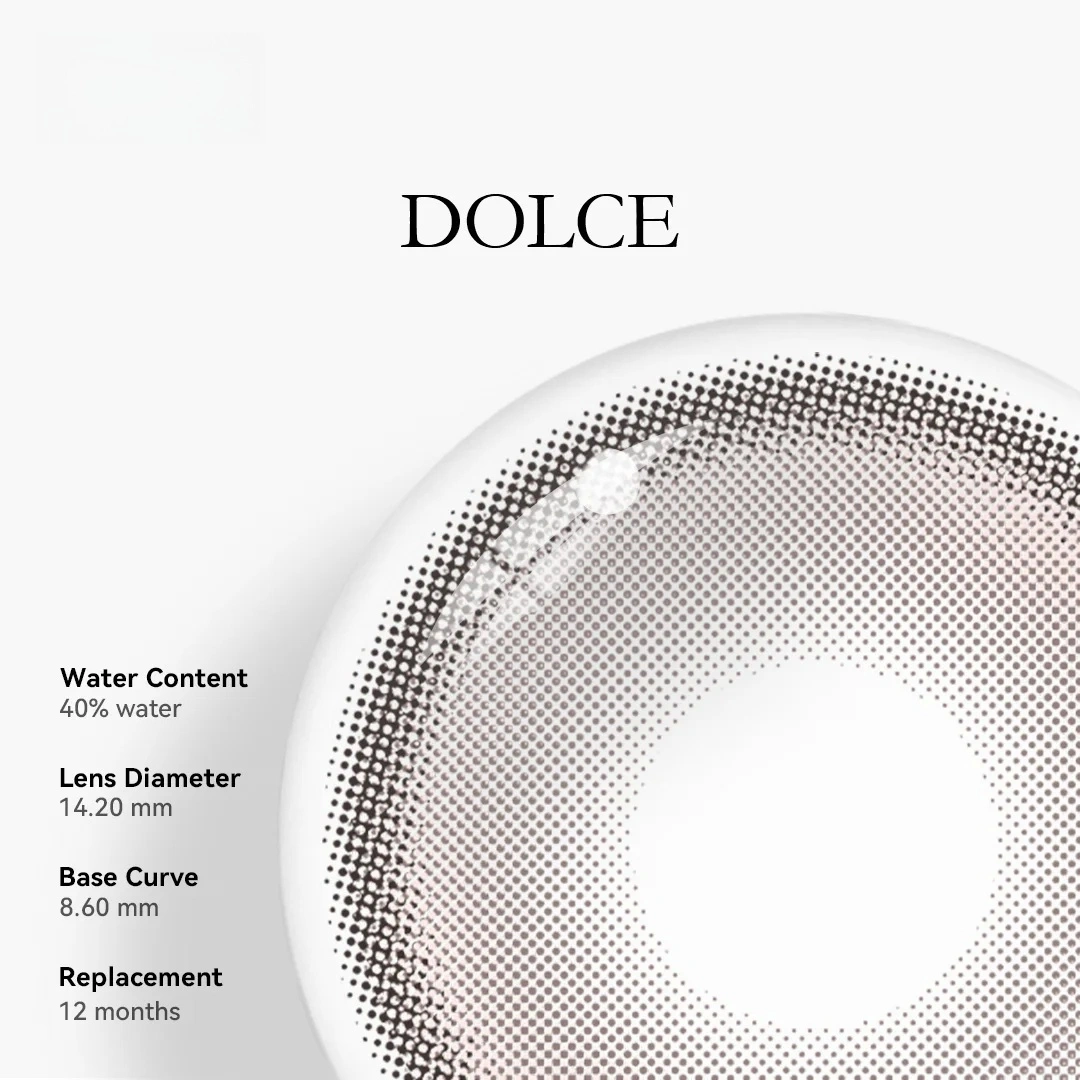 Uniieye Dolce Brown Prescription Colored Contact Lenses | 1 Year