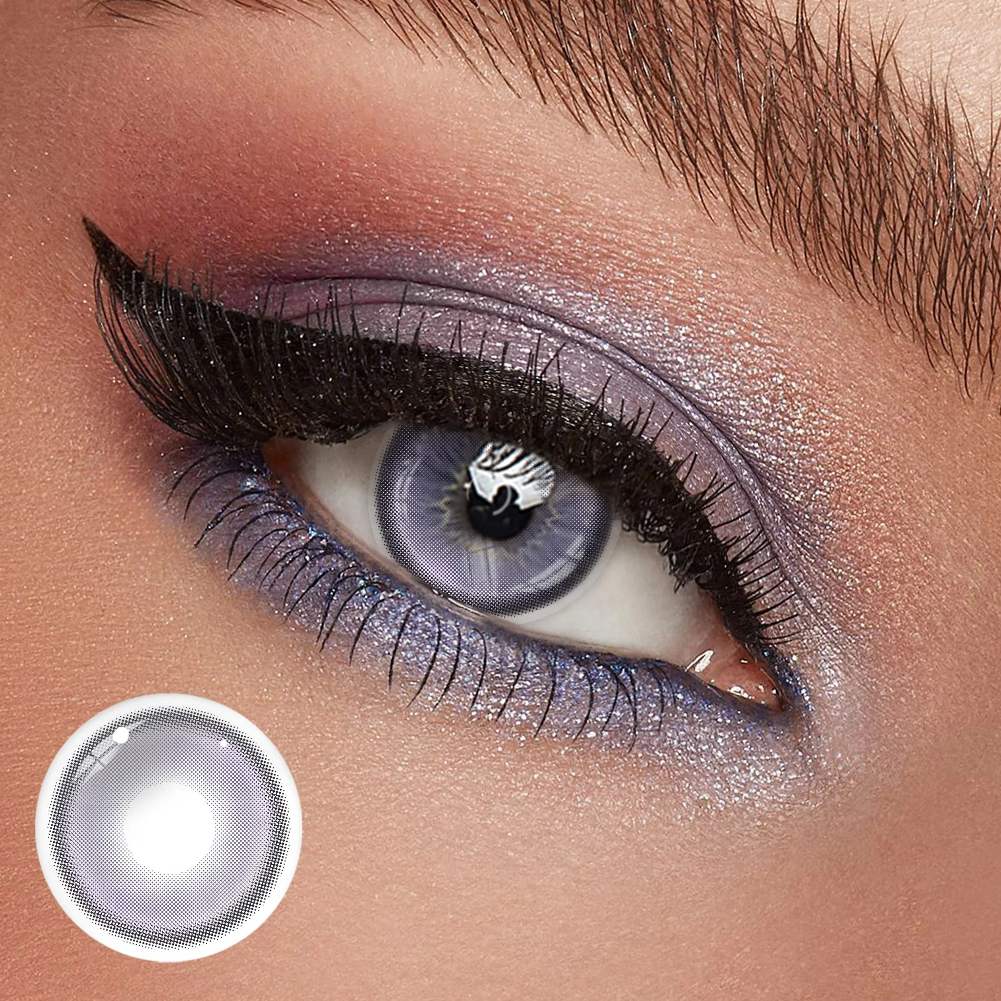 Uniieye Dolce Violet Prescription Colored Contact Lenses | 1 Year