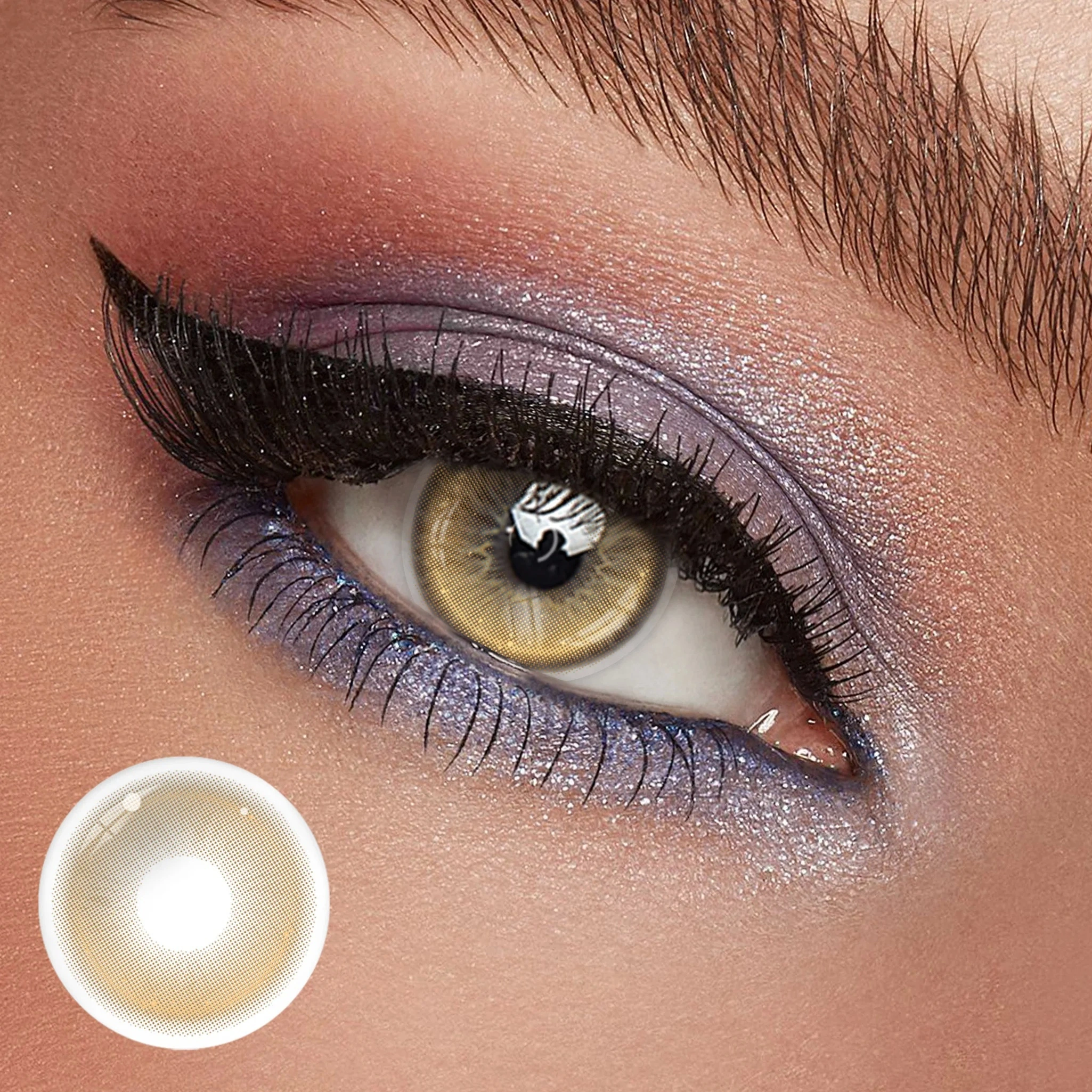 Uniieye California Brown Prescription Colored Contact Lenses | 1 Year