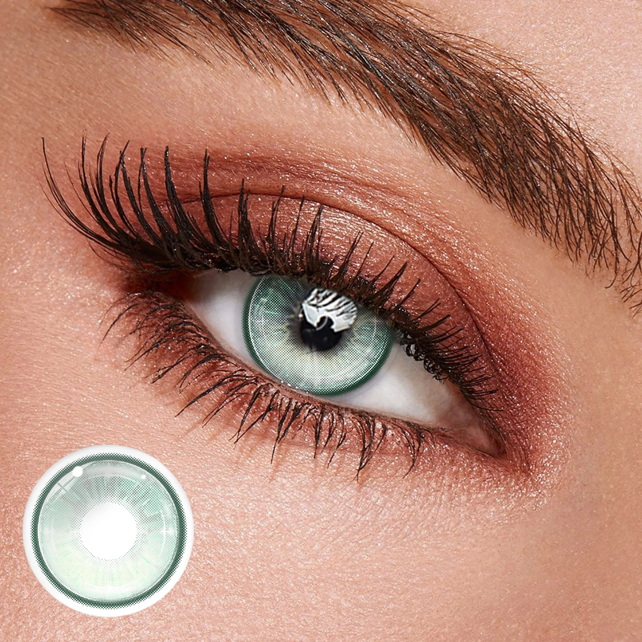 Uniieye Spark Green Prescription Colored Contact Lenses | 1 Year