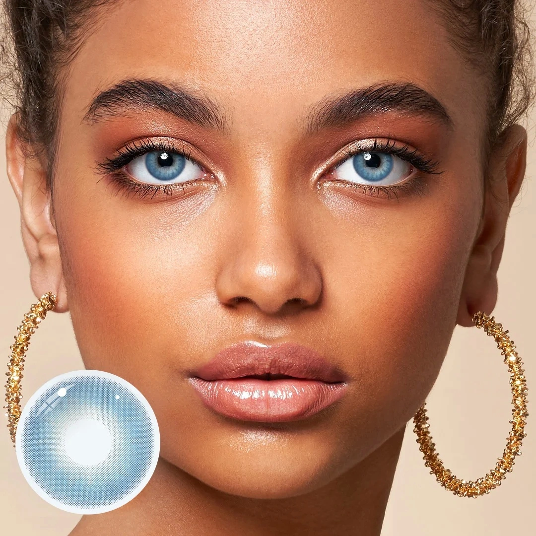Uniieye Birkin Blue Prescription Colored Contact Lenses | 1 Year