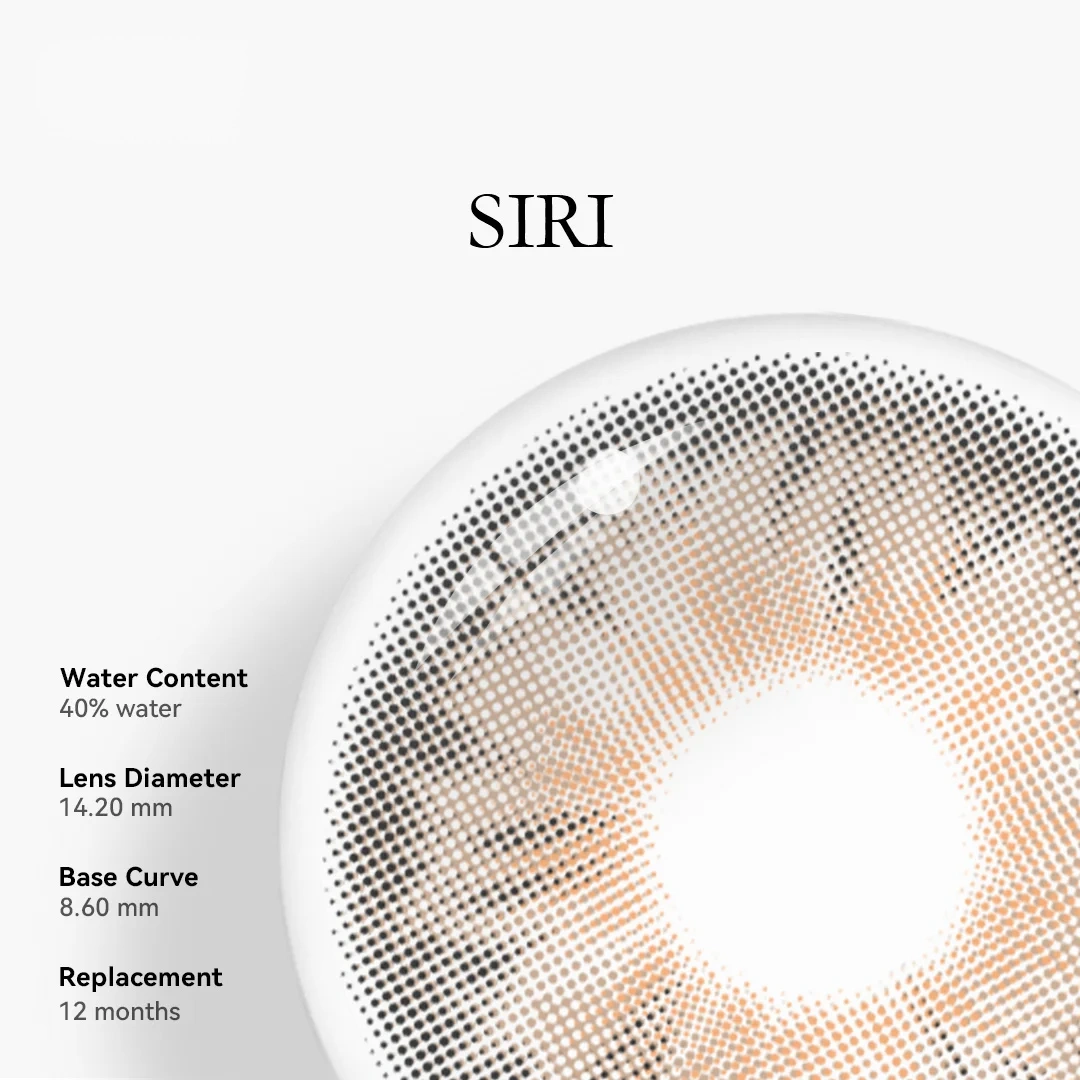 Uniieye Siri Brown Prescription Colored Contact Lenses | 1 Year