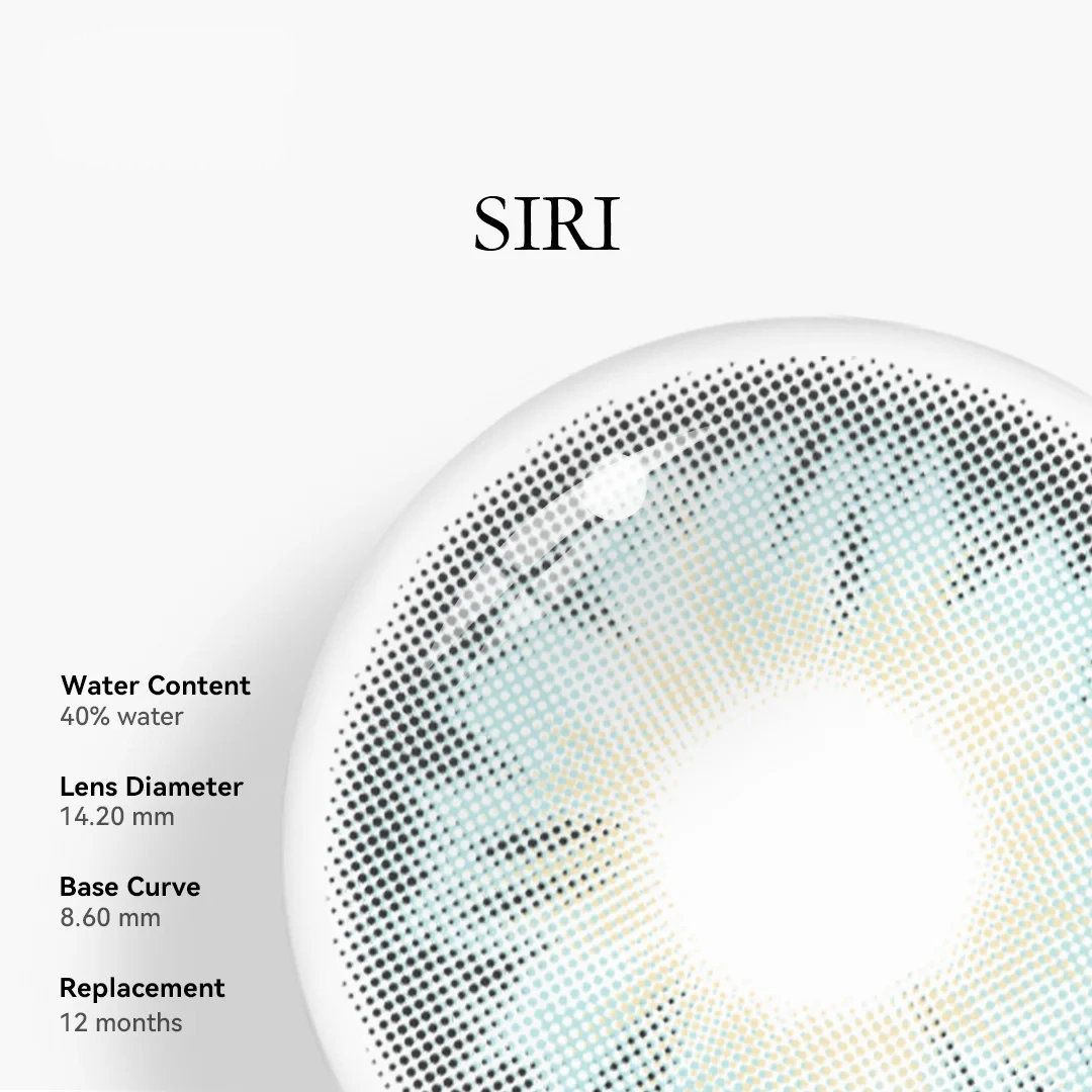 Uniieye Siri Green Prescription Colored Contact Lenses | 1 Year