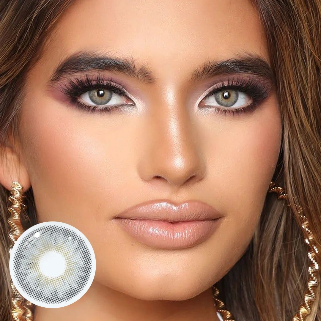 Uniieye Siri Grey Prescription Colored Contact Lenses | 1 Year