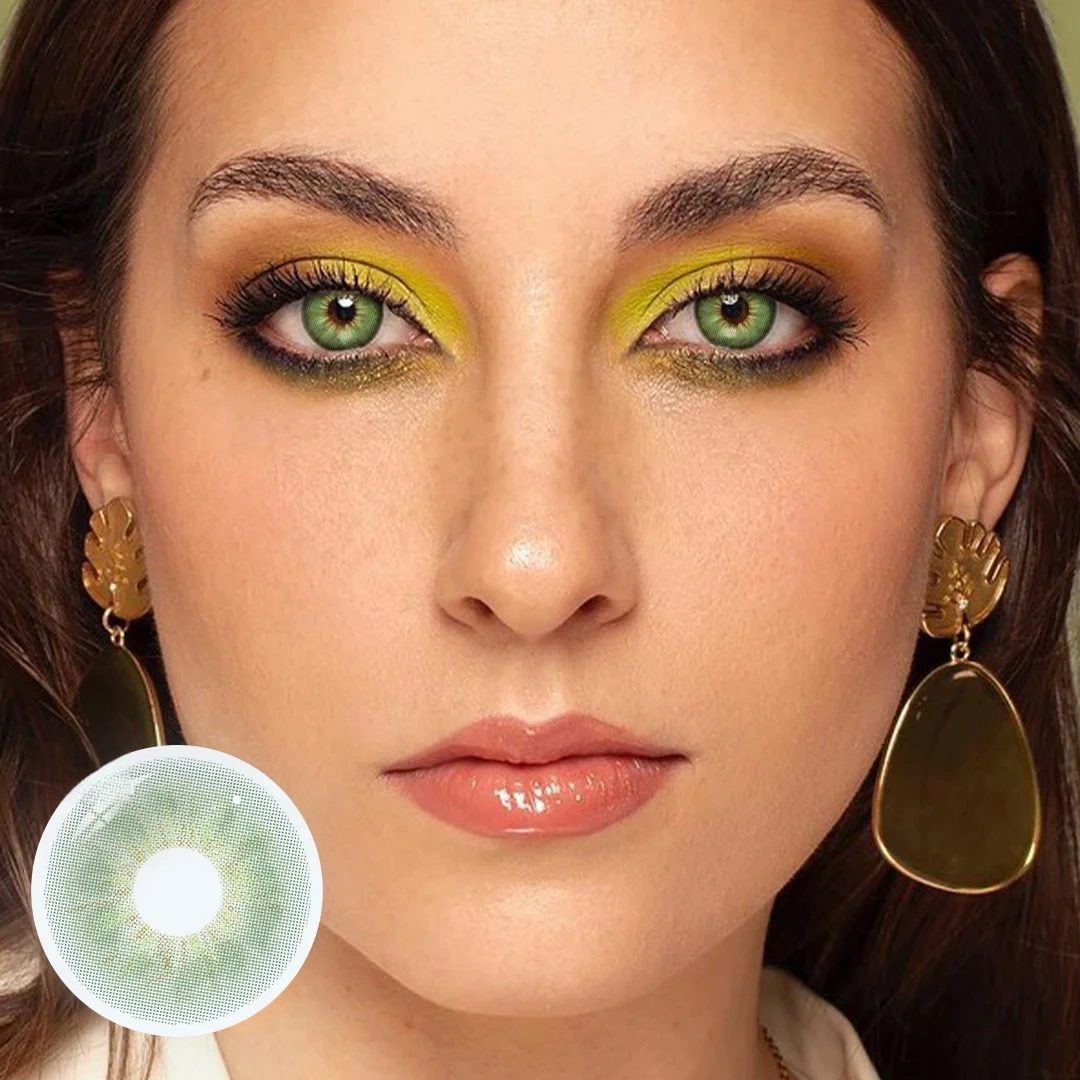 Uniieye Maldives Green Prescription Colored Contact Lenses | 1 Year