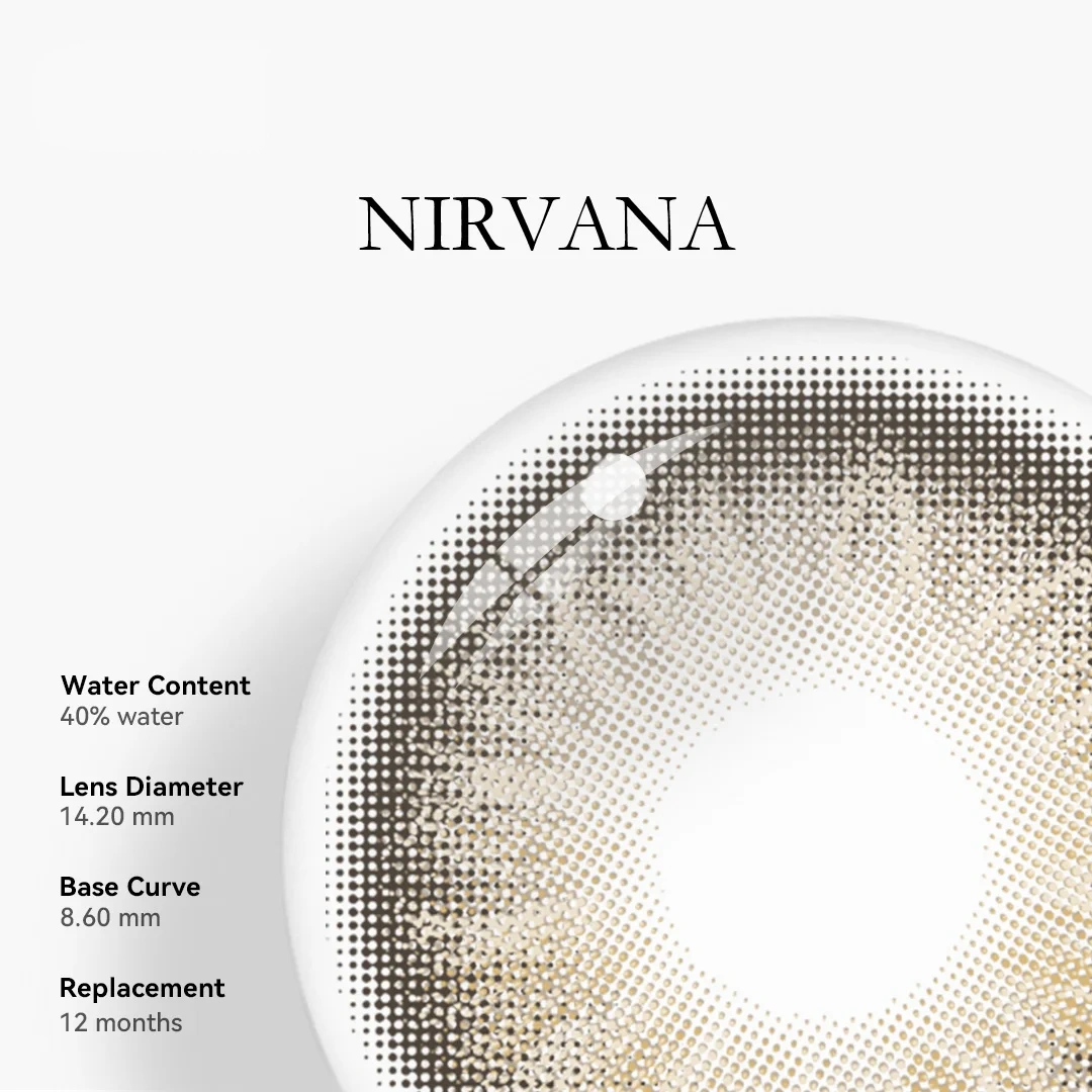 Uniieye Nirvana Brown Prescription Colored Contact Lenses | 1 Year