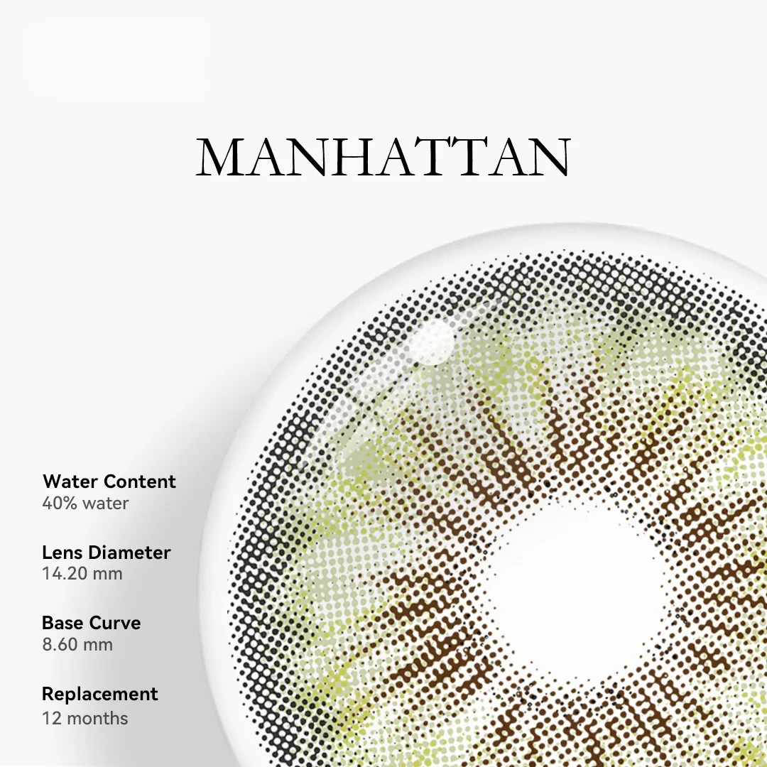 Uniieye Manhattan Oliver Colored Contact Lenses | 1 Year