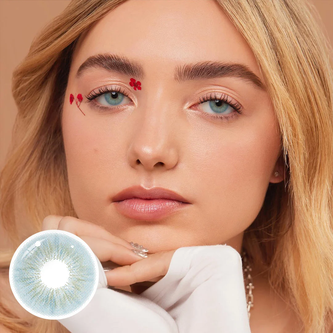 Uniieye Sun-kissed Tiffany Blue Colored Contact Lenses | 1 Year