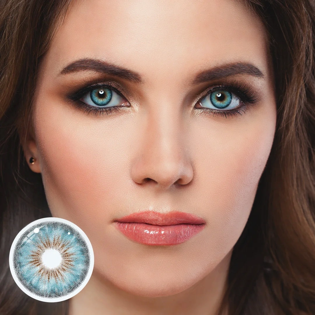Uniieye Manhattan Blue Colored Contact Lenses | 1 Year