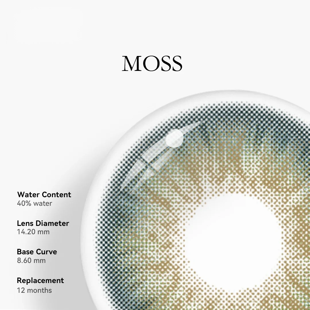 Uniieye Moss Green Colored Contact Lenses | 1 Year