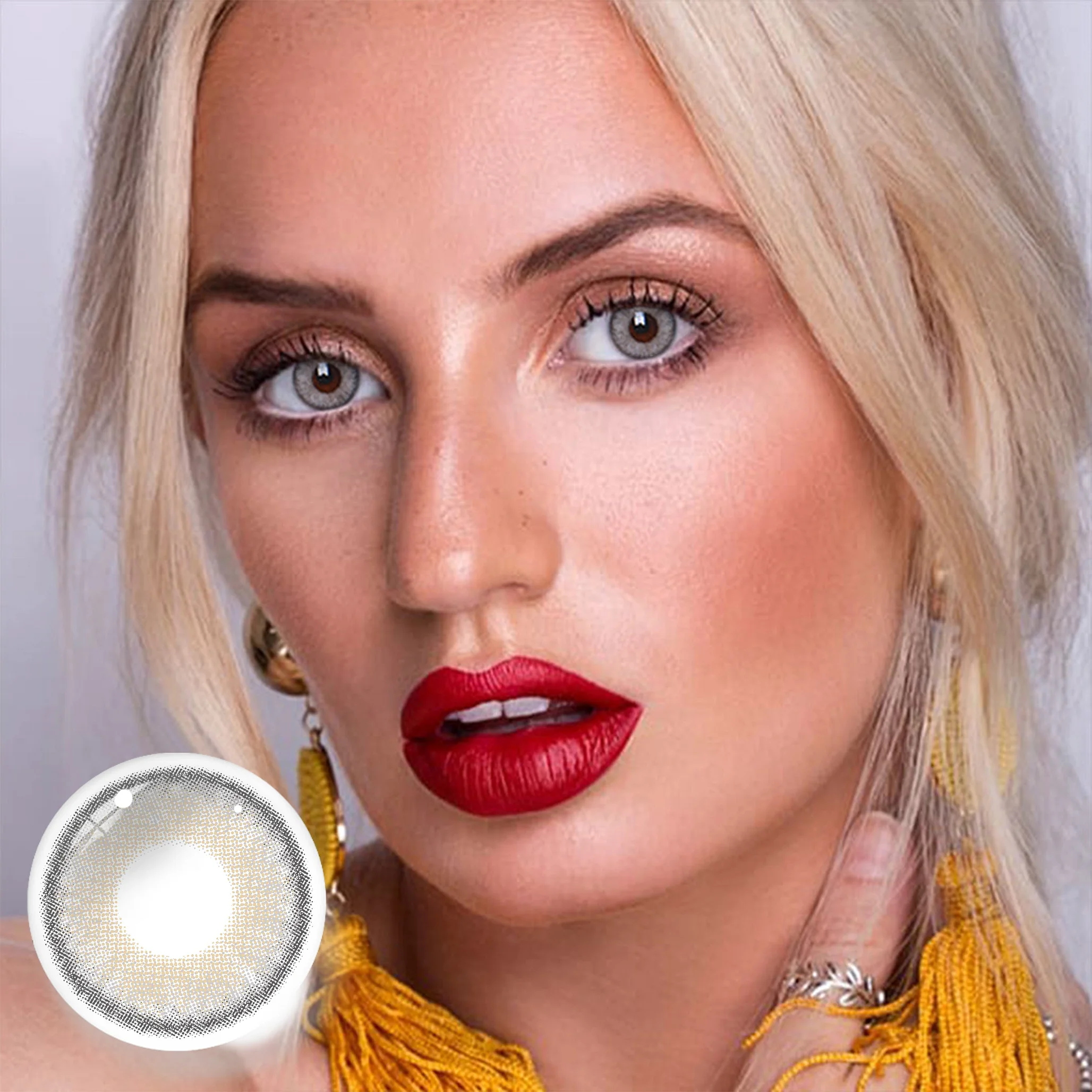 Uniieye LA Girl Dubai Gray Colored Contact Lenses | 1 Year