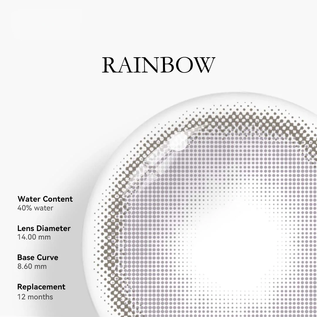 Uniieye Rainbow Gray Colored Contact Lenses | 1 Year