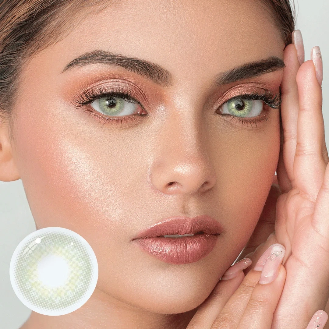 Uniieye DNA Taylor Green Gray Colored Contact Lenses | 1 Year