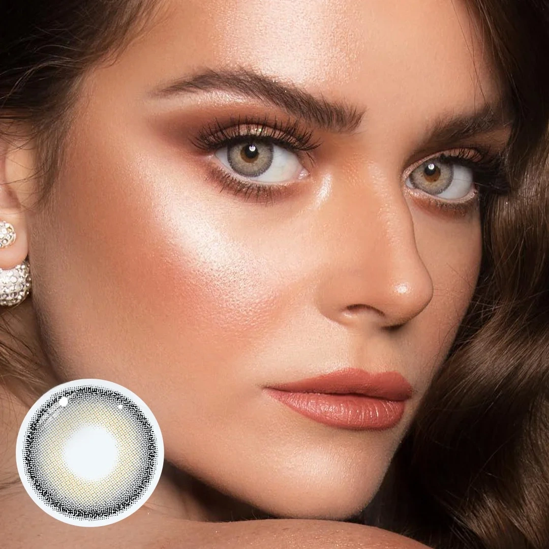 Uniieye Mia Grey Colored Contact Lenses | 1 Year