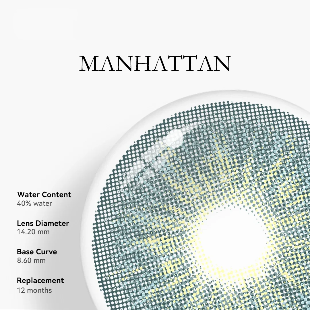 Uniieye Manhattan Green Colored Contact Lenses | 1 Year