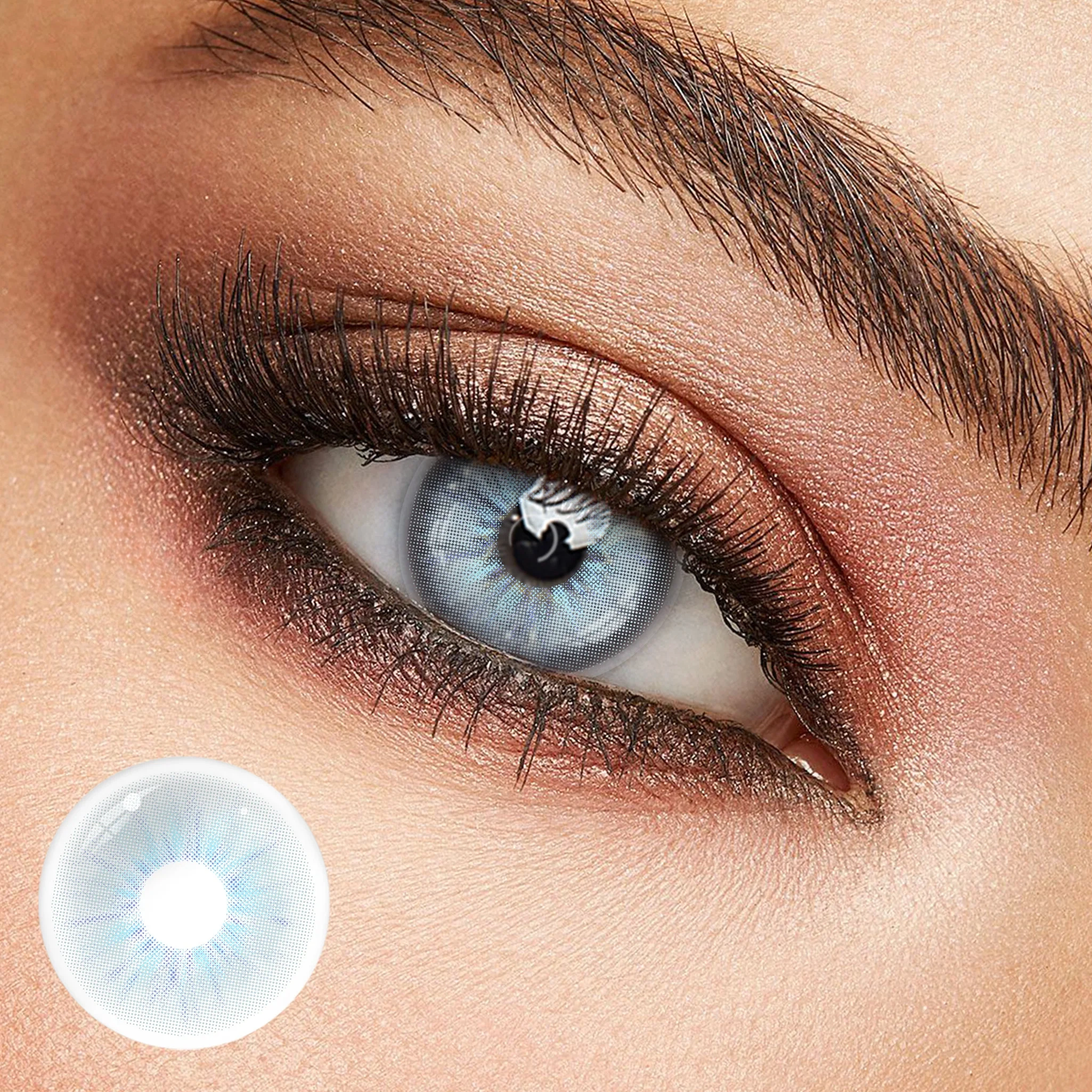 Uniieye Maldives Blue Grey Colored Contact Lenses | 1 Year