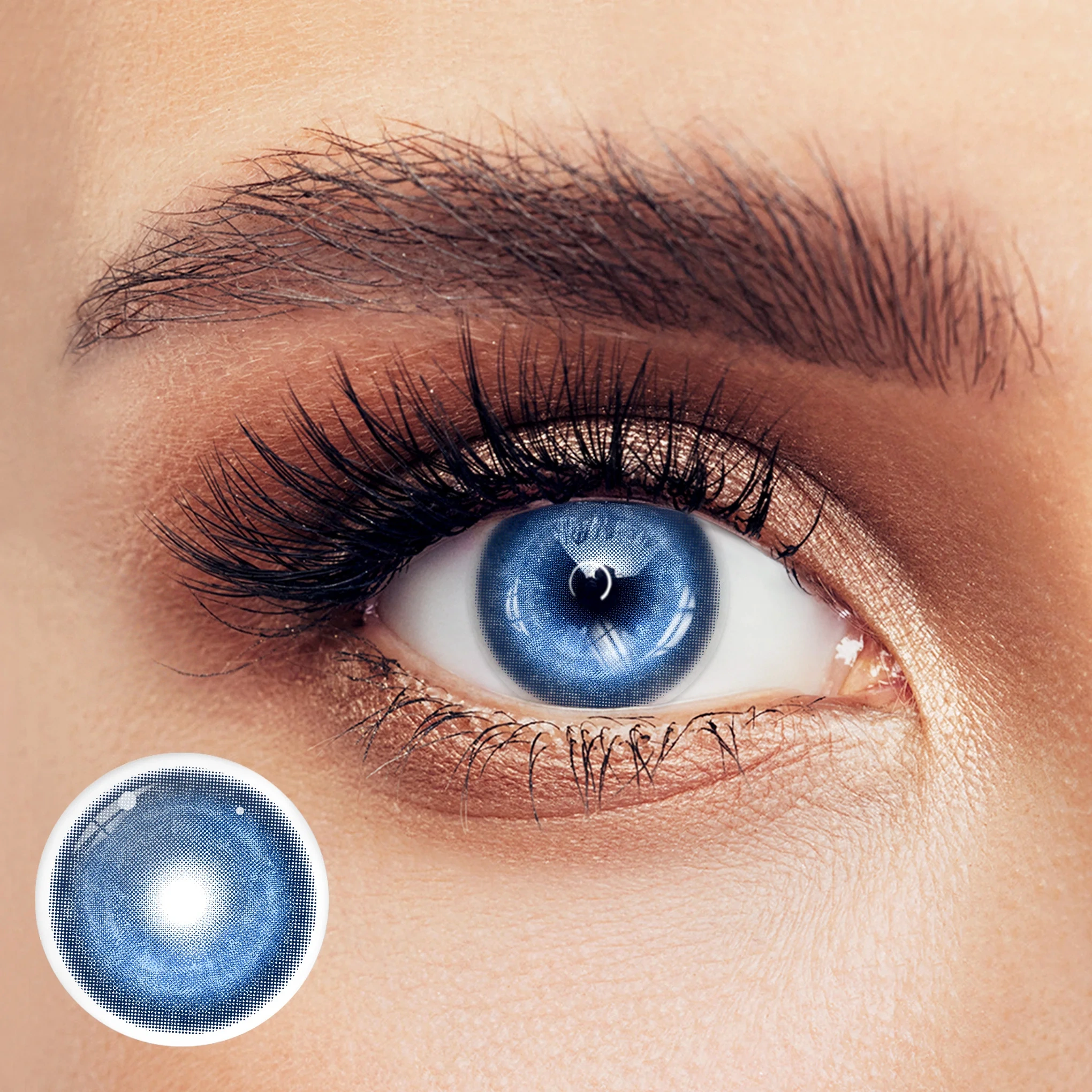 Uniieye Cosmic Blue Max Prescription Colored Contact Lenses | 1 Year