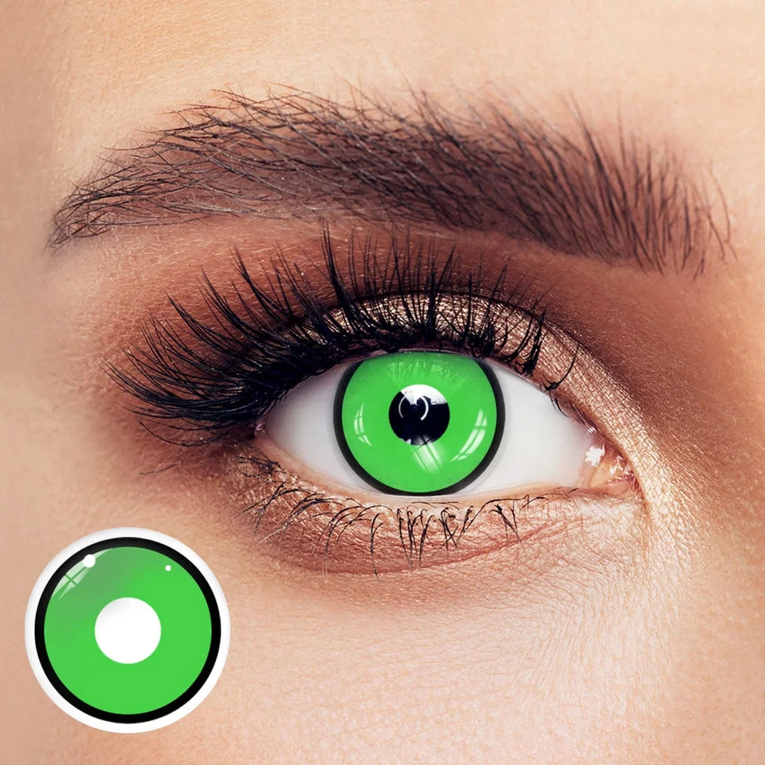 Uniieye Green Manson Halloween Cosplay Colored Contact Lenses | 1 Year