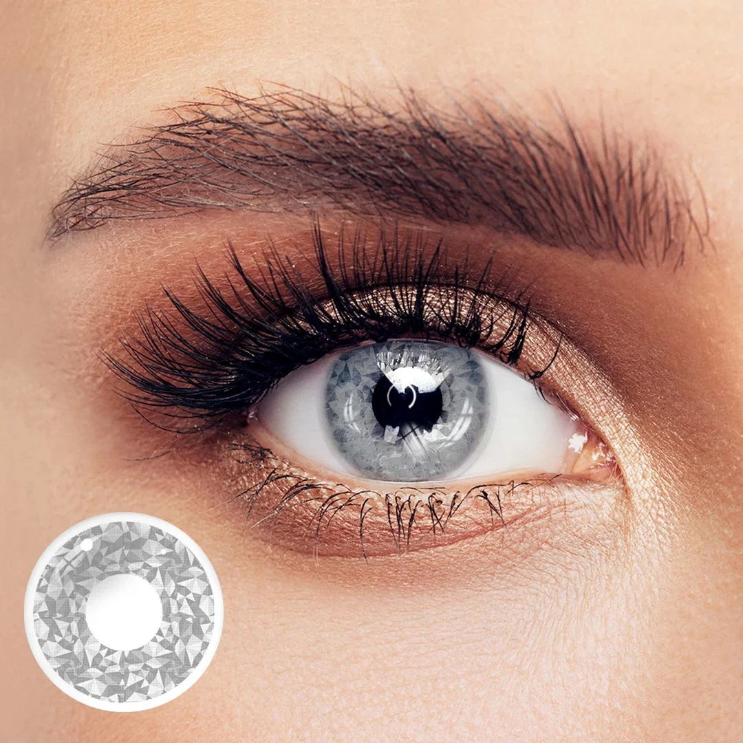 Uniieye Lighten Grey Halloween Cosplay Colored Contact Lenses | 1 Year