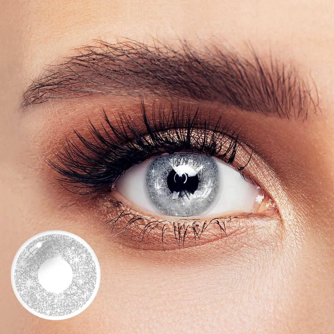 Uniieye Blink Grey Halloween Cosplay Colored Contact Lenses | 1 Year