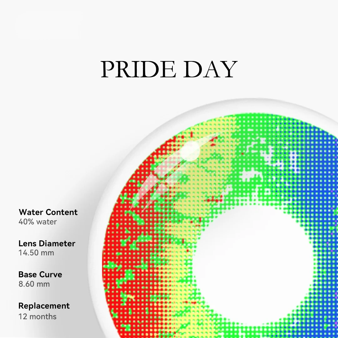 Uniieye Pride Day Halloween Cosplay Colored Contact Lenses | 1 Year