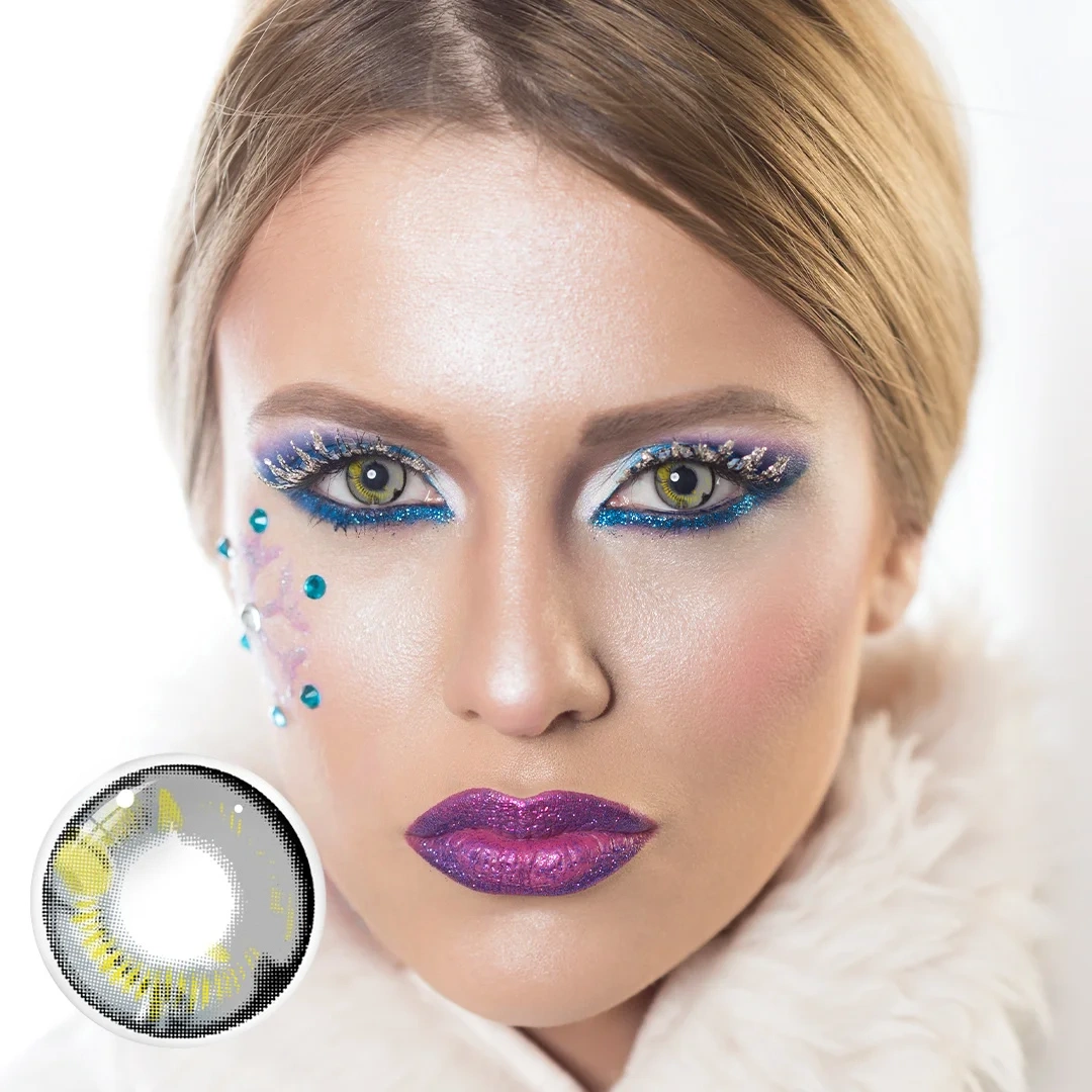 Uniieye Anime Grey Halloween Cosplay Colored Contact Lenses | 1 Year