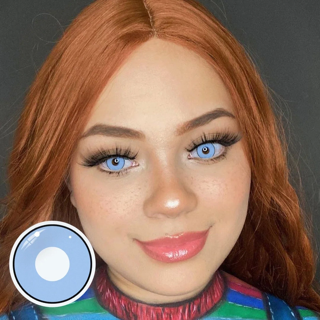 Uniieye Blue Manson Halloween Cosplay Colored Contact Lenses | 1 Year
