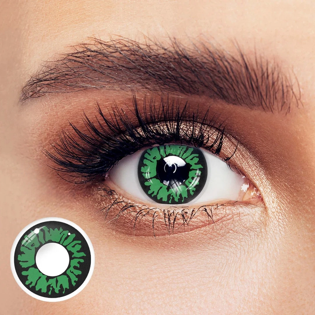 Uniieye Aqua Panthe Green Halloween Cosplay Colored Contact Lenses | 1 Year