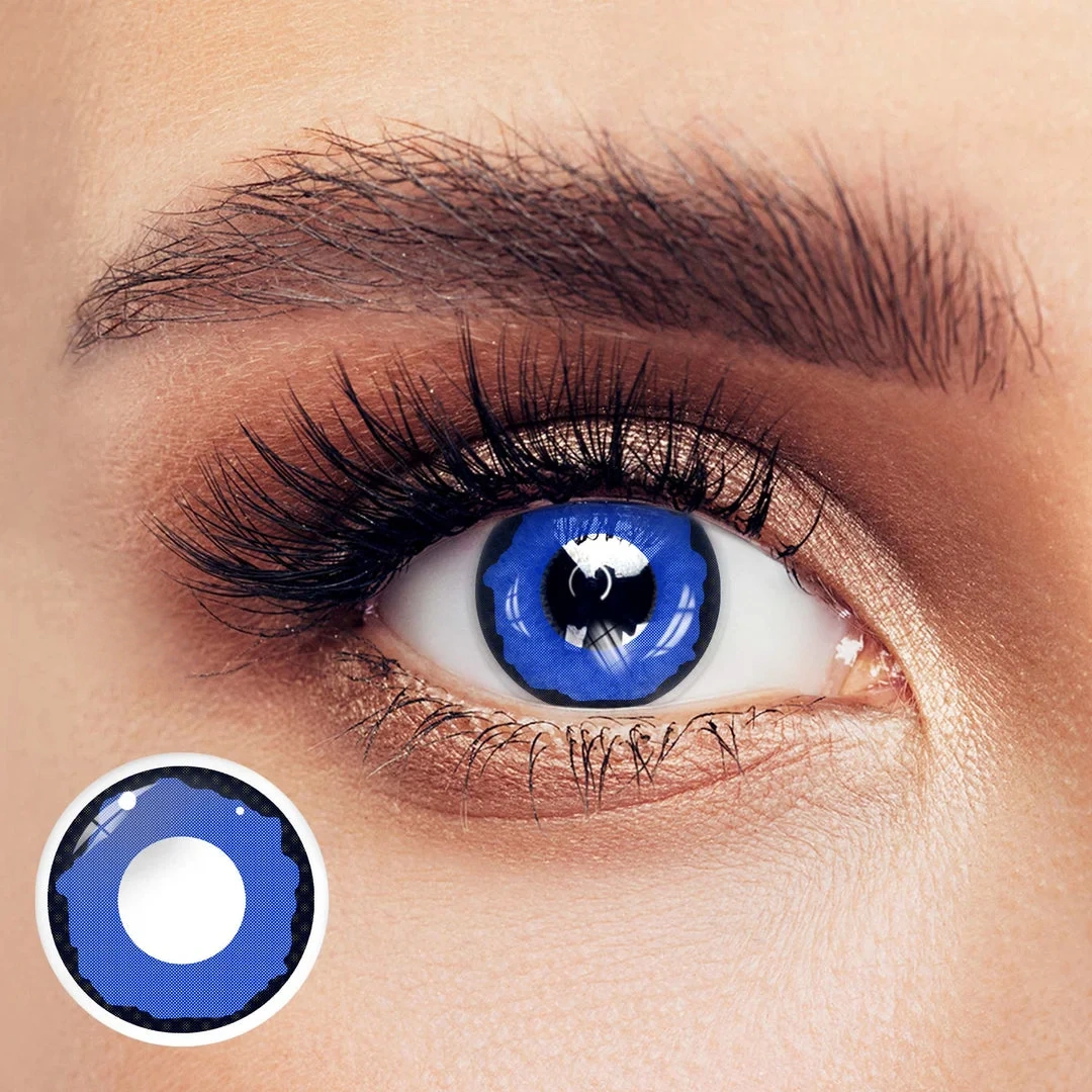 Uniieye Manson Blue Halloween Cosplay Colored Contact Lenses | 1 Year